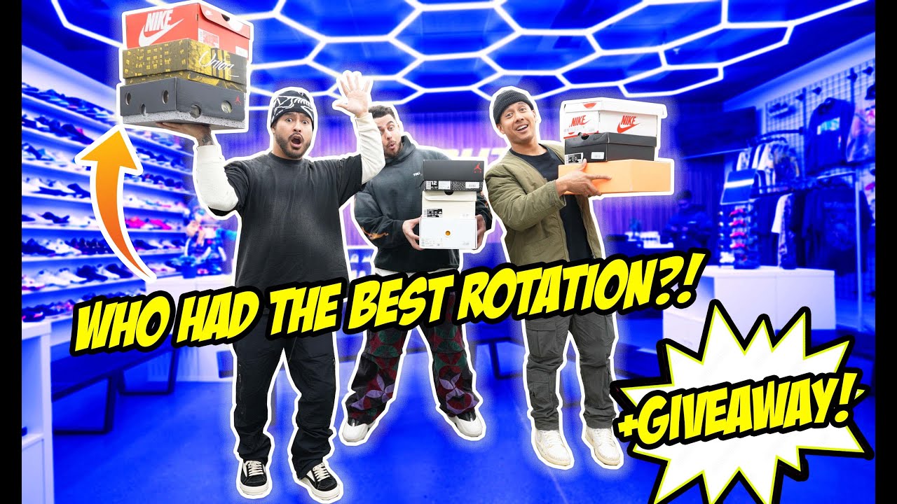 WHO CAN MAKE THE BEST 3 SNEAKER ROTATION? (BEATER, HEATER, DAILY) + GIVEAWAY!