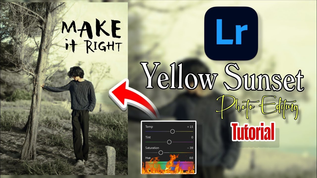 Lightroom New cinematic Yellow sunset photo editing tutorial in Mobile 📲❤️