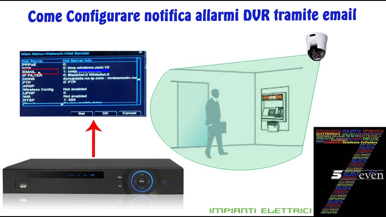Come Configurare notifica allarmi DVR tramite email