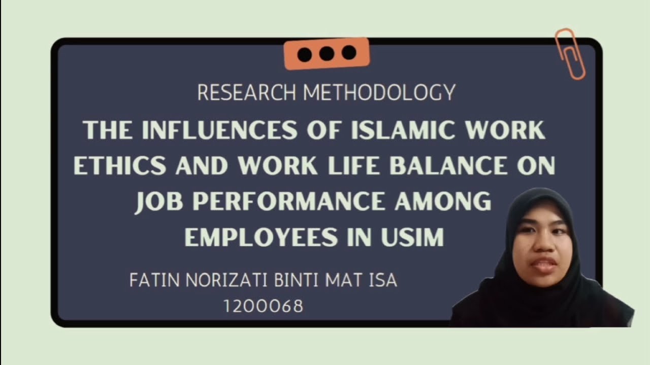 The Influence of Islamic Work Ethics and Work Life Balance on Job Performance Among Employee in USIM