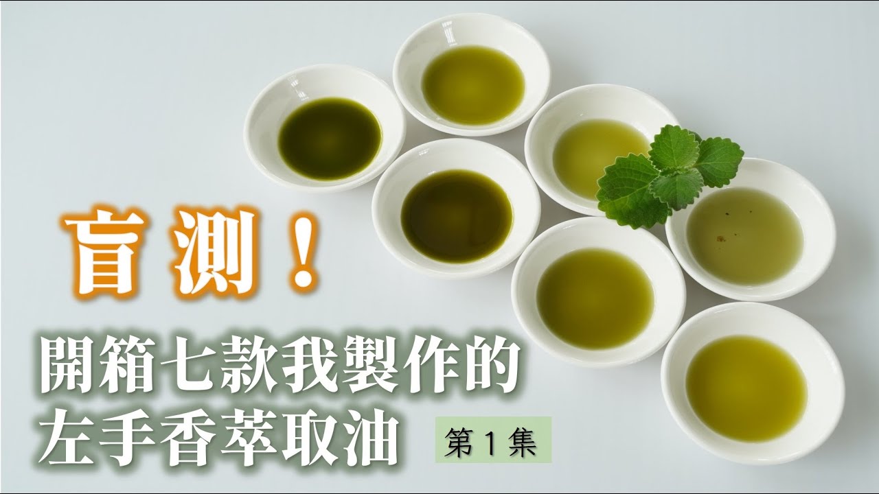 盲測！看我用什麼方法製作出7款左手香萃取油--【第一集】--開箱兩個多月的實驗成果，到底在搞什麼？！