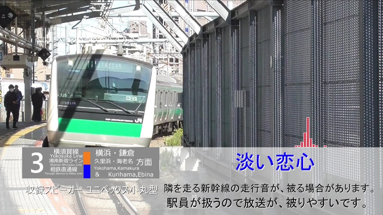 【現在不使用】JR・東急 武蔵小杉駅 発車メロディー 「ナンバーワン野郎！」・「淡い恋心」・「SF10-43」・「轟け!青き魂 V2」