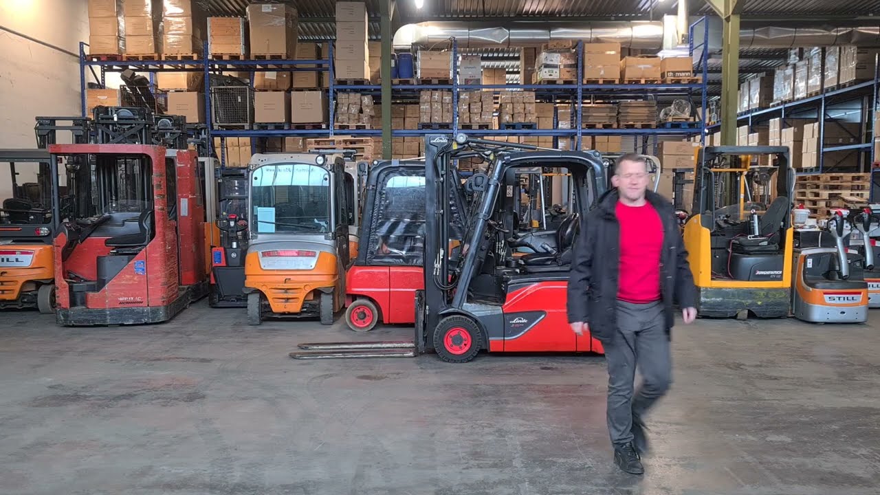 Linde E16-02 386 Elektrostapler 3-Rad Noris Gebrauchtstapler Triplexmast Seitenschieber