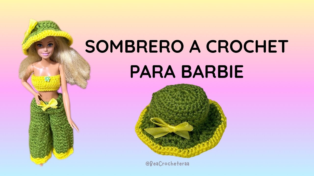 SOMBRERO FÁCIL A CROCHET PARA MUÑEQUITA.