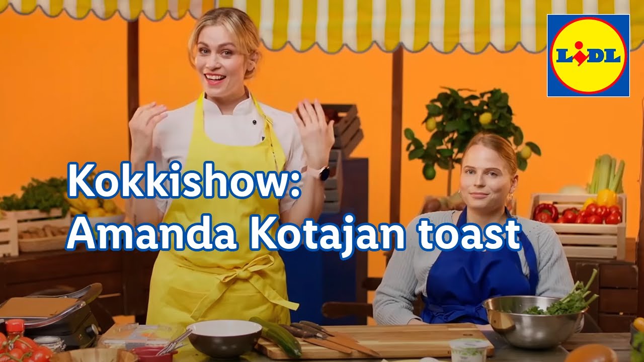 Amanda Kotajan kultamitalitoast pikasalaatilla | Kokkishow | Lidl Suomi