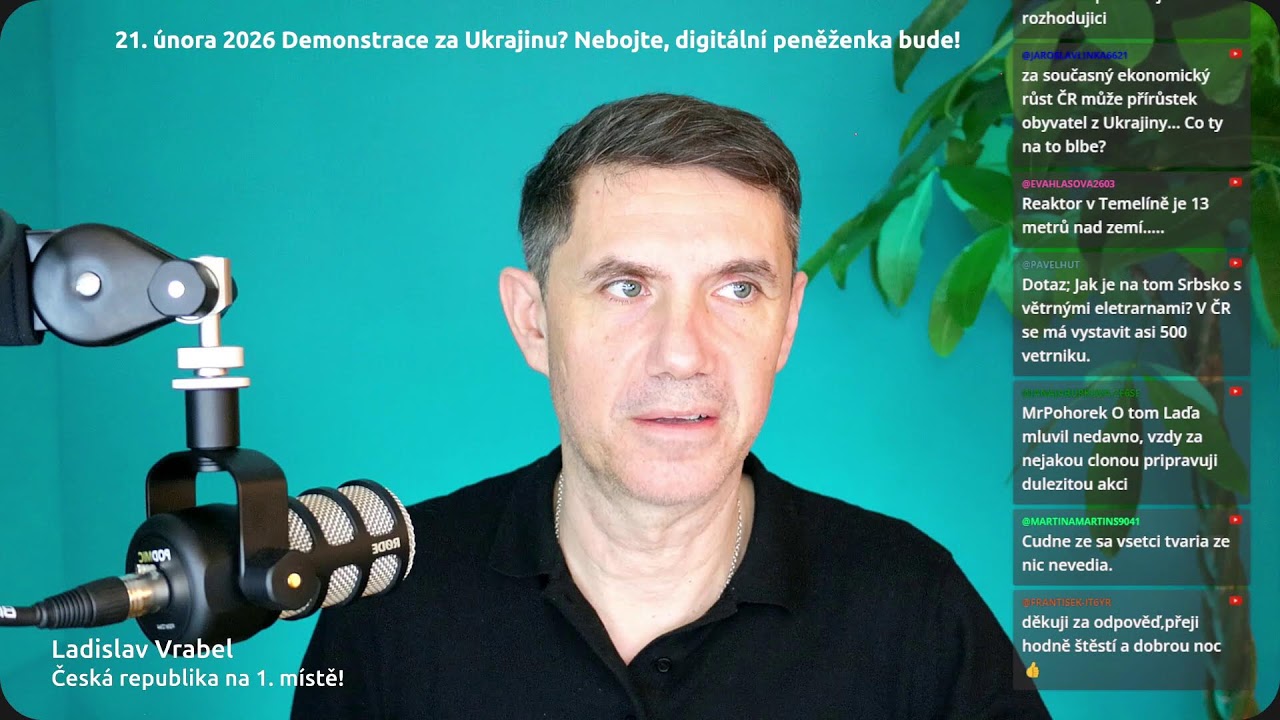 21. února 2026 Demonstrace za Ukrajinu? Nebojte, digitální peněženka bude!
