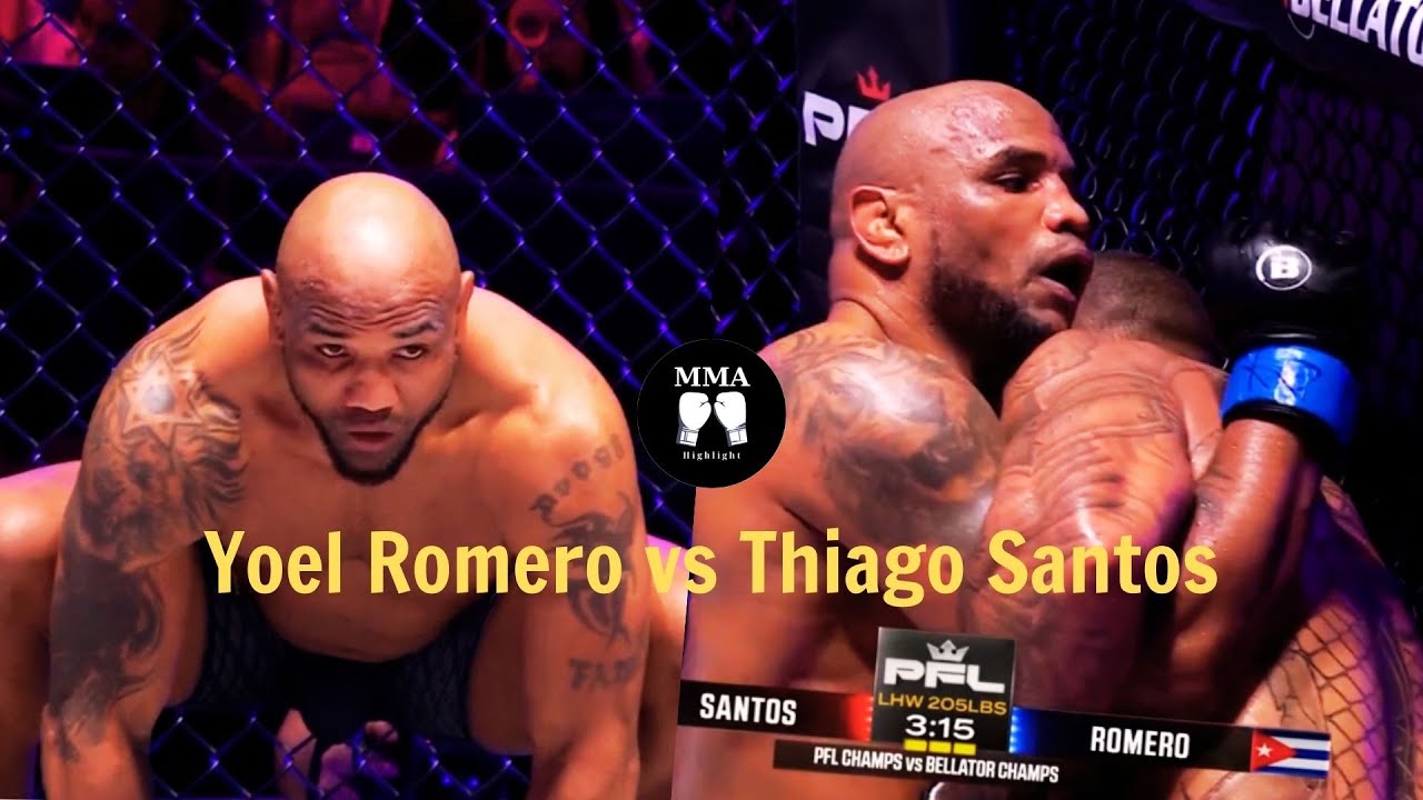[ High light ] Yoel Romero vs Thiago Santos in the PFL Champs vs Bellator Champs heavyweight bout.