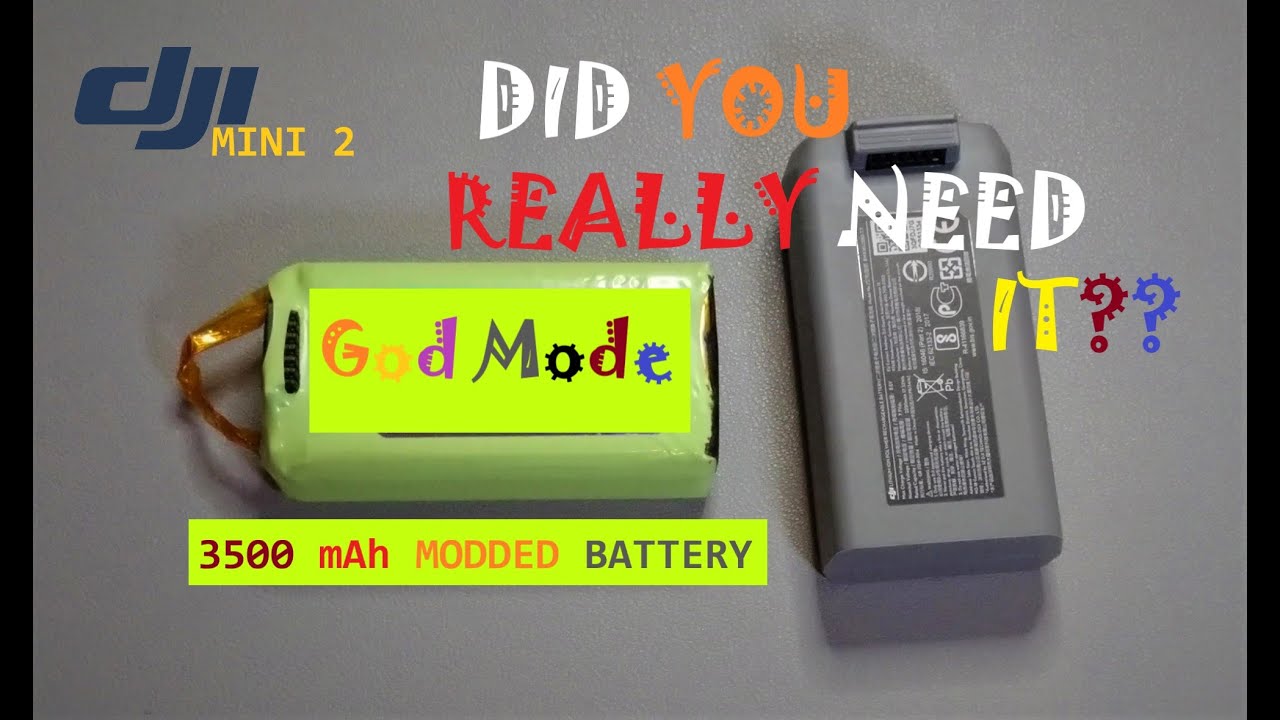 DJI MINI 2 | 3500 mAh MODDED BATTERY (PLEASE TURN ON THE SUBTITLES)