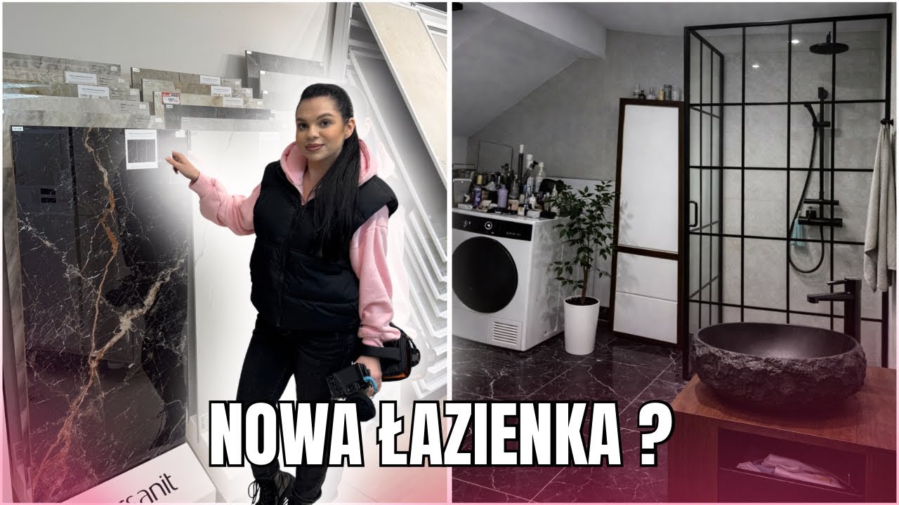 REMONT ŁAZIENKI Czarne płytki w łazience – hit czy ogromny błąd? / Klaudusiaa 