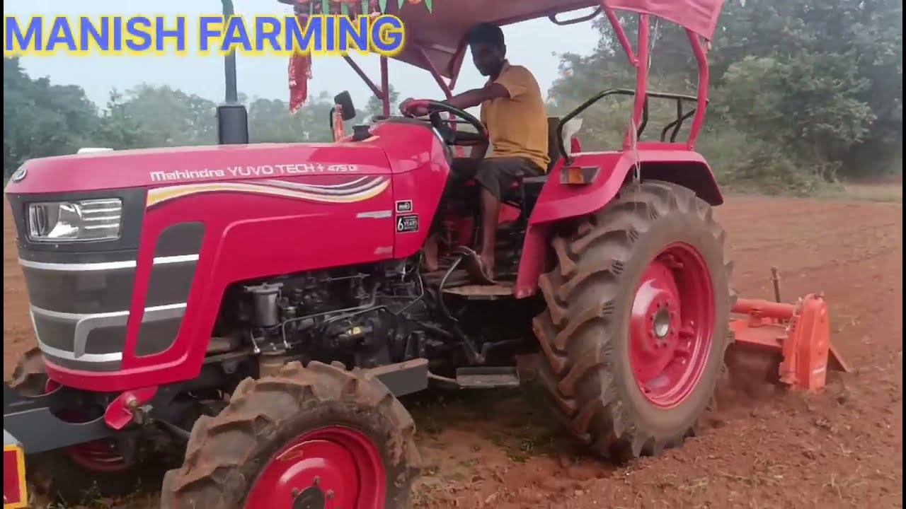 महिंद्रा युवो टेक पल्स 475 di 4wd !!!2wd 6 feet rotawetor performance!!!40 HP PTO POWER 
