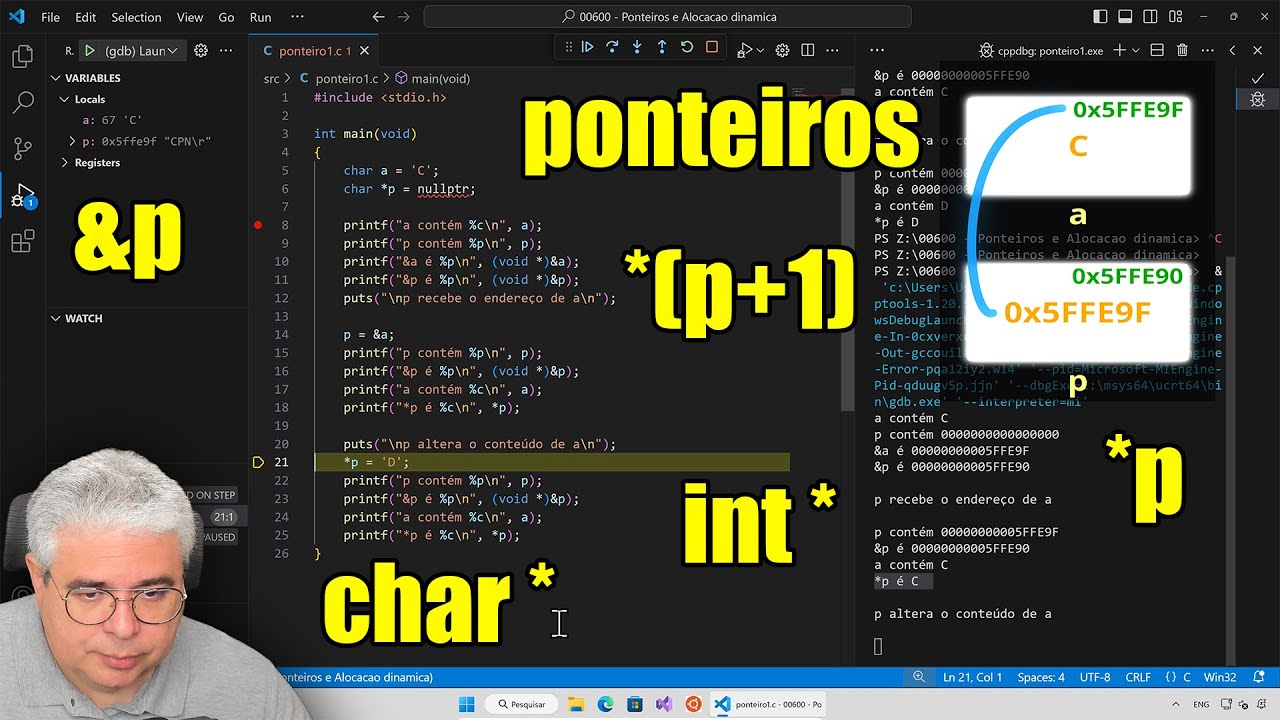 Ponteiros e alocação dinâmica - Parte 1/5 - Linguagem C para quem programa em Python