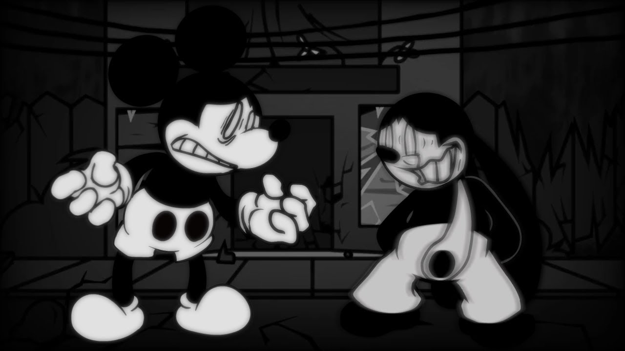 【FNF】Lunacy v2 but Mickey Mouse and Oswald sings it