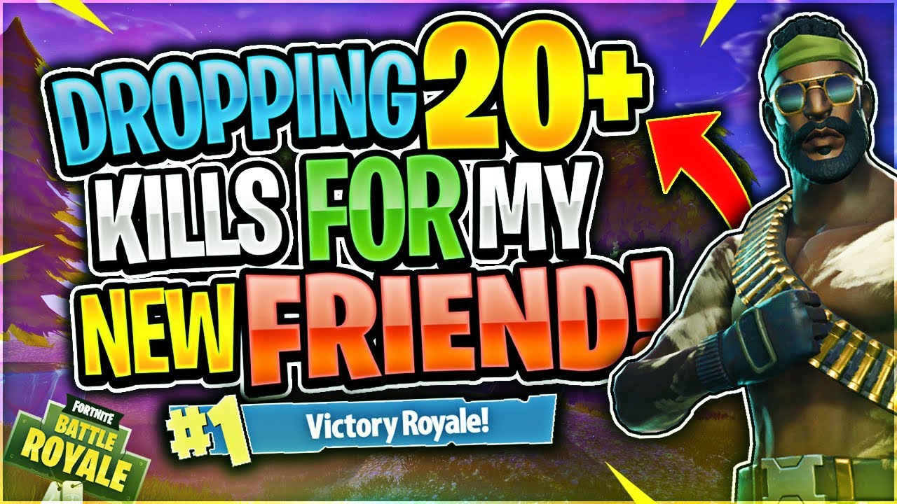 DROPPING 20+ FOR MY NEW FRIEND?! Community Games #5 (Fortnite Battle Royale)