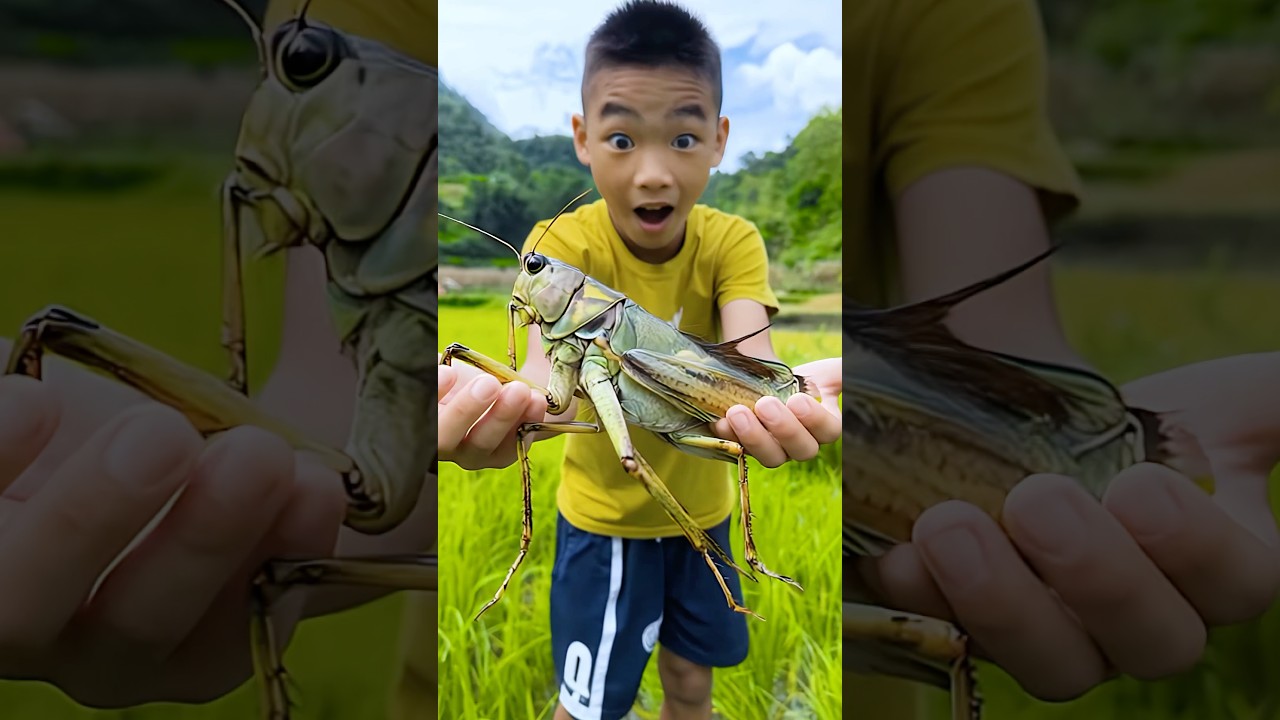 Tried grilled grasshoppers? #shorts #tiktok #foryou #fyp #food #langlieu