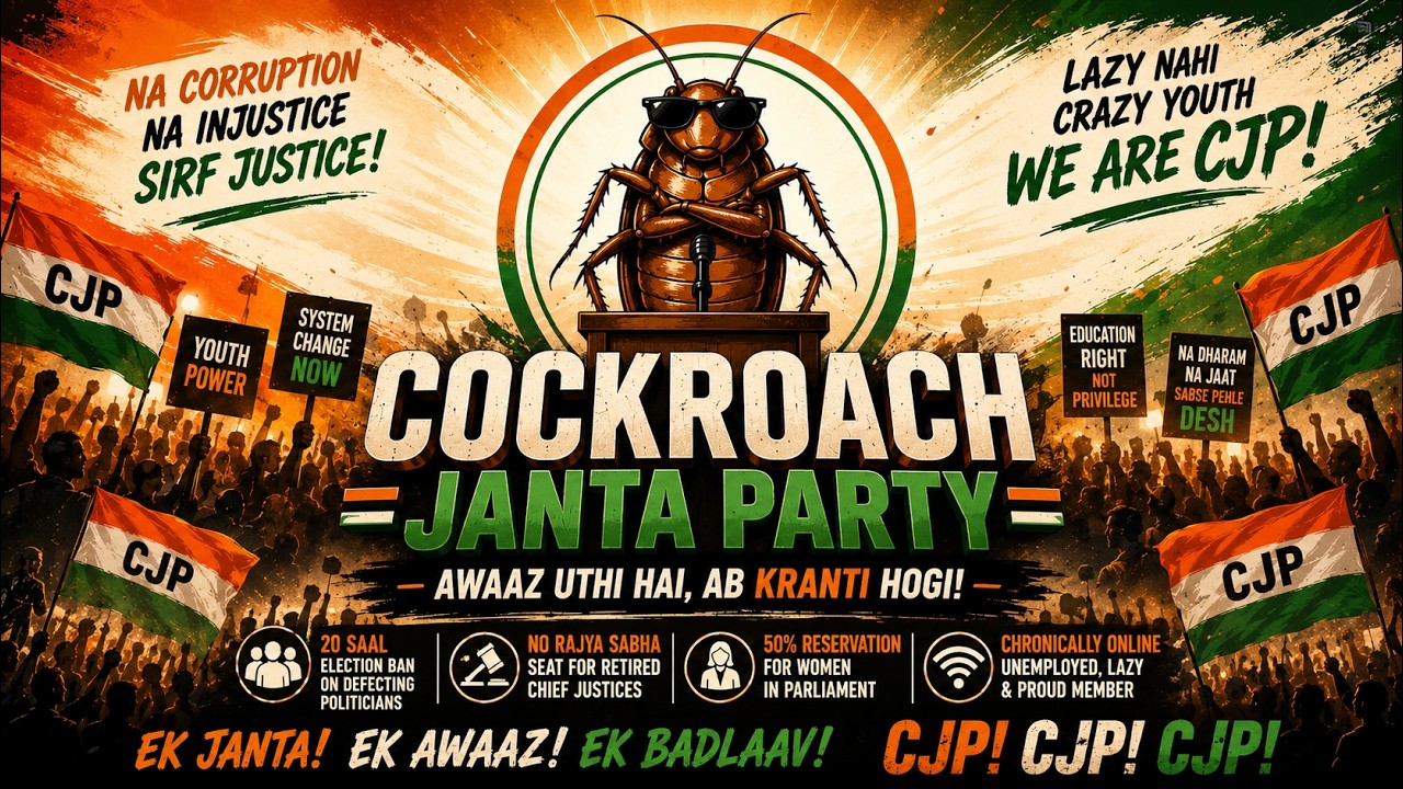 CJP Anthem 2026 🔥 | Youth Revolution Song | Cockroach Janata Party Rap | India Protest Anthem