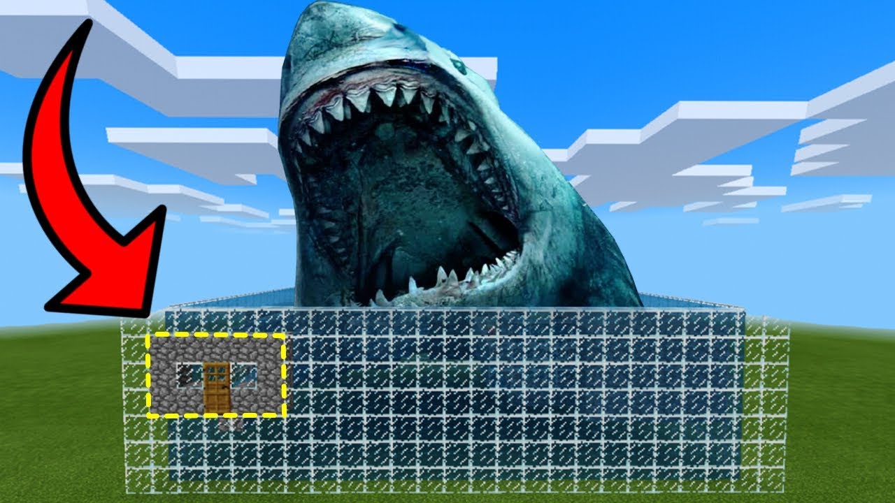 MCPE: How To LIVE INSIDE a MEGALODON FARM