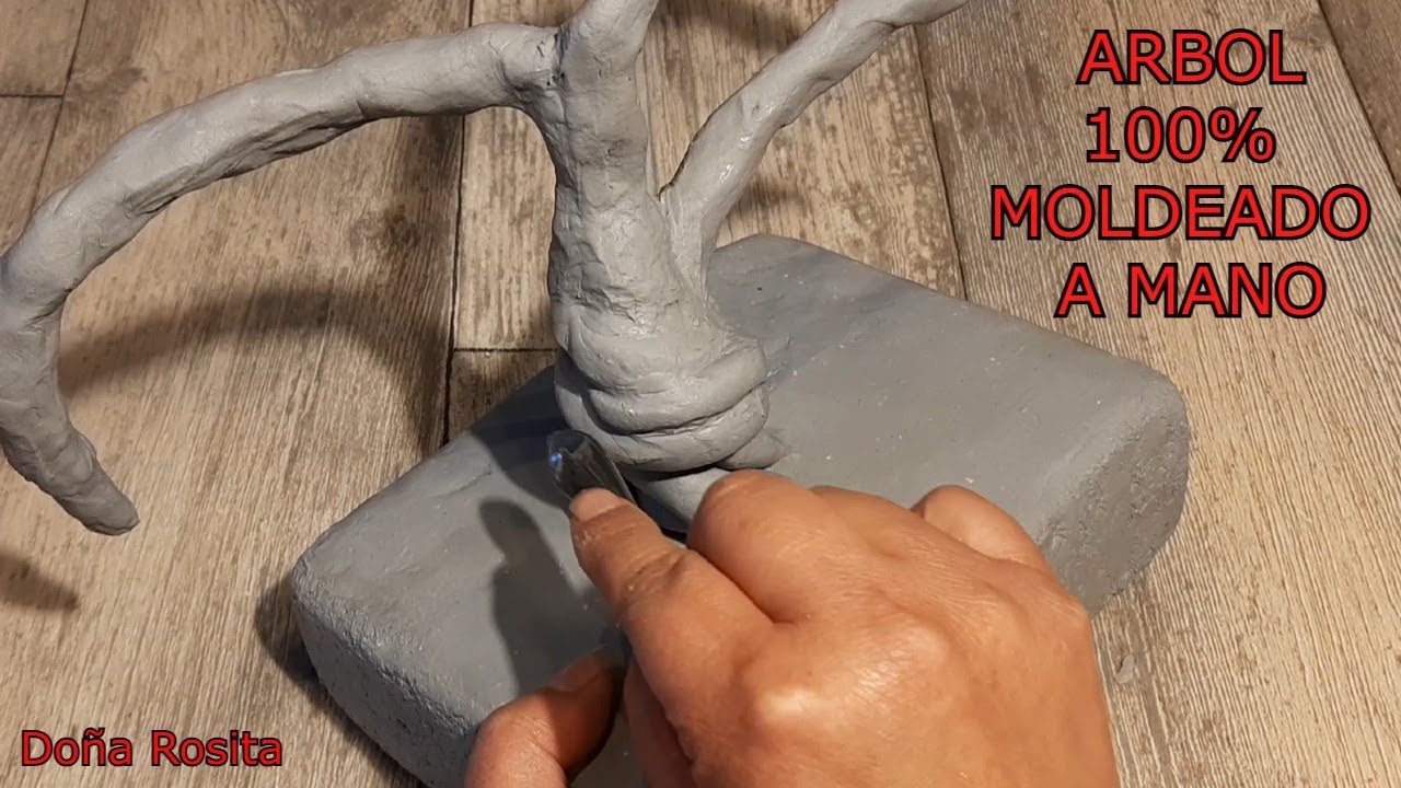 Como hacer un bello ARBOL BONSAI con Flores en porcelana fria PASO A PASO  , manualidades faciles