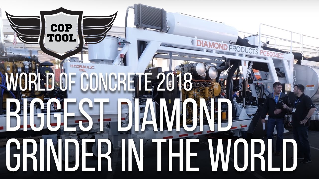 Diamond Products PC6004EC Biggest Diamond Concrete Grinder in the World - 2018 World of Concrete
