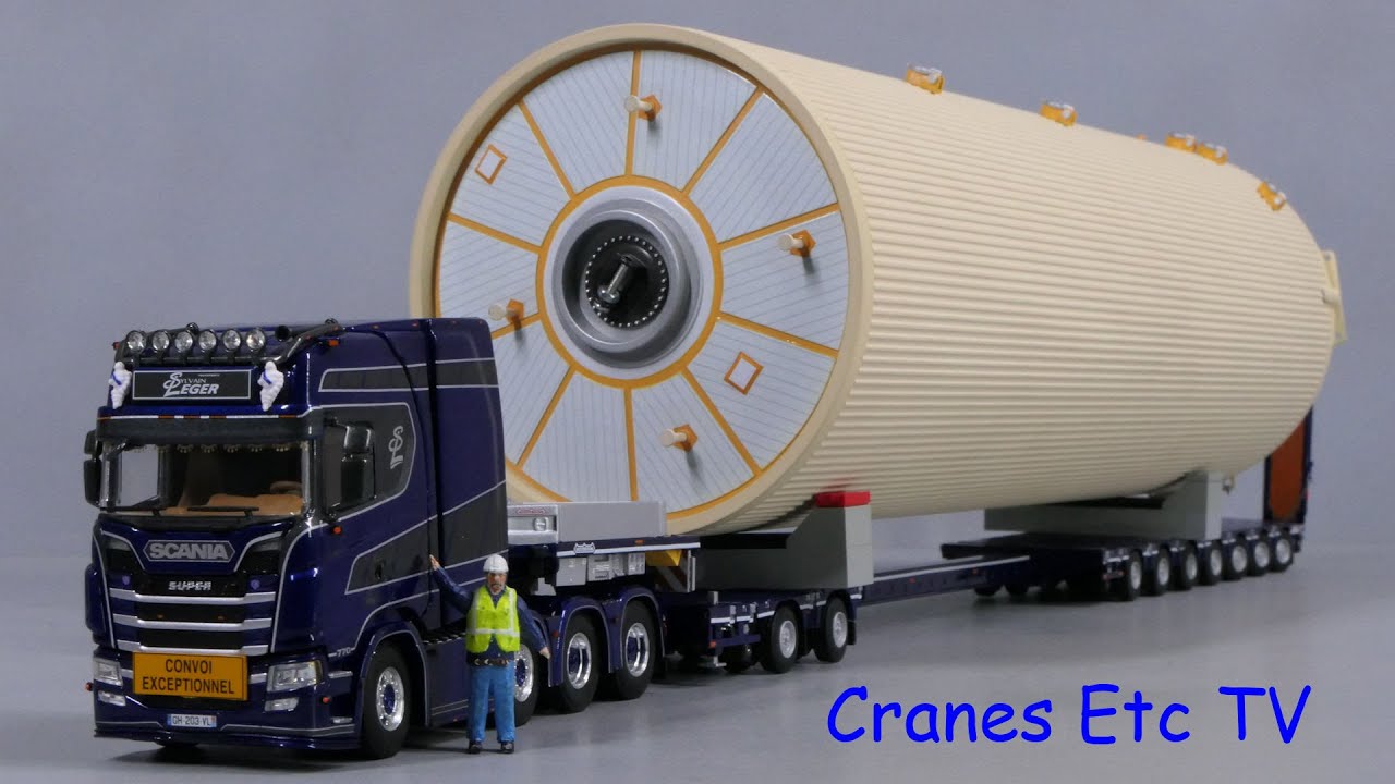 WSI Scania S + Nooteboom Manoovr 2+7 Trailer 'Leger' by Cranes Etc TV
