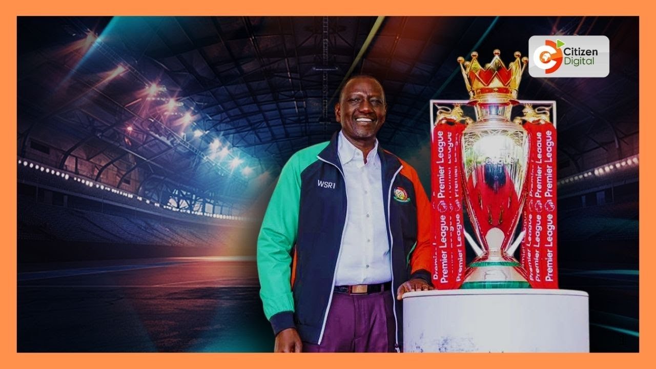 President Ruto welcomes Premier League trophy at State House