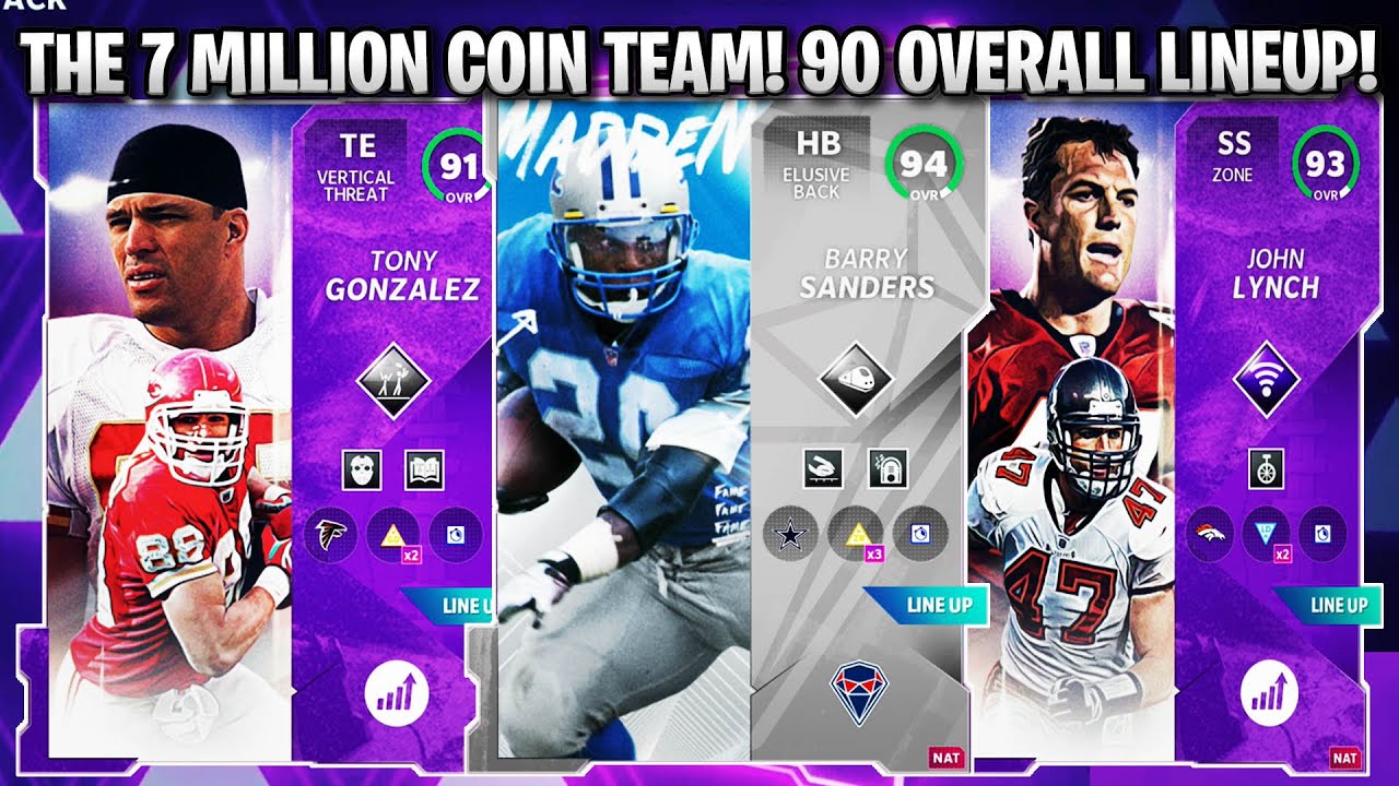 THE 7 MILLION COIN TEAM! 90 OVERALL LINEUP UPDATE! INSANE SQUAD! | MADDEN 21 ULTIMATE TEAM