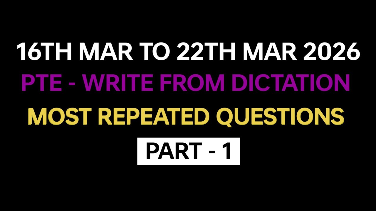 Прогноз результатов экзамена PTE Listening Write from Dictation (Part-1) на март 2026 года | Writ...