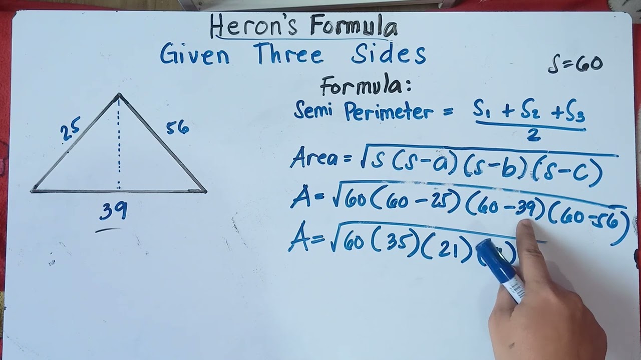 Heron's Formula | Finding the Area of the Triangle | The Easy Way |