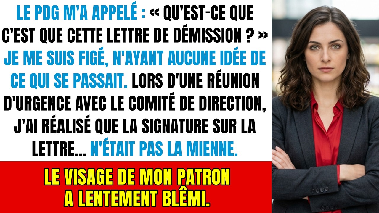 Mon patron a falsifié ma démission pour me détruire. Sa chute a été brutale et totale.