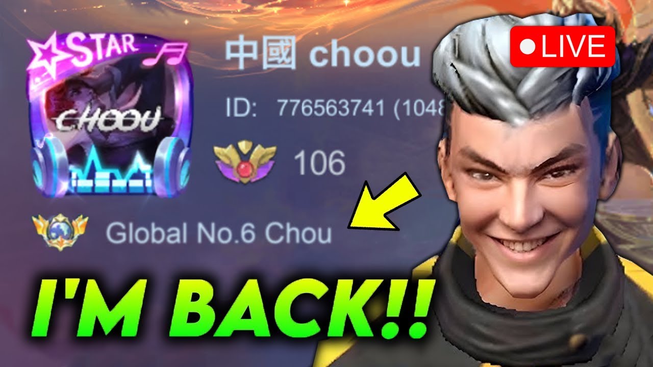 I'M BACK!! SPAM CHOU TOP GLOBAL GRIND + BUILD TUTORIAL - MLBB