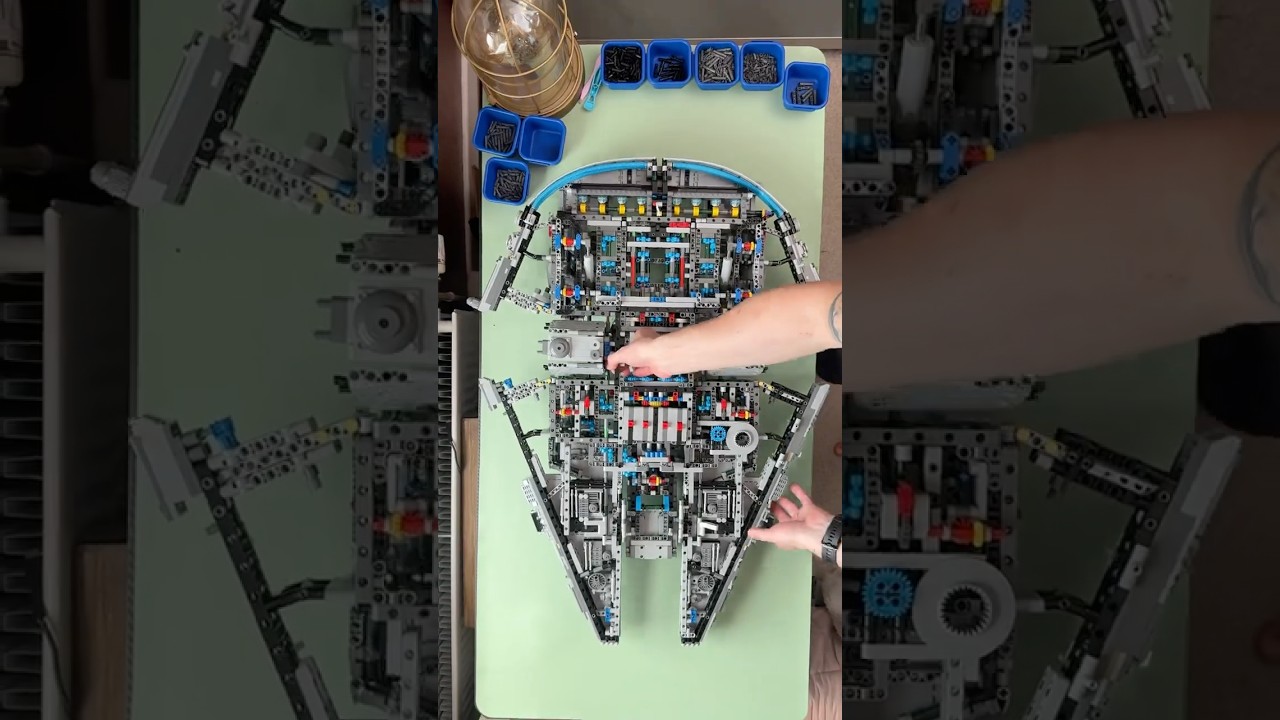 Huge 11230 pieces Star Wars Millennium Falcon building progress. Halfway!