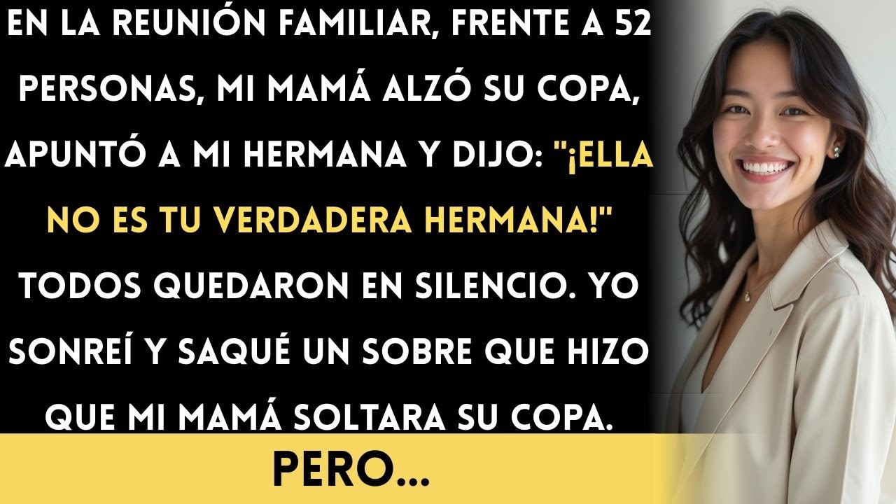 En la reunión familiar, mi mamá reveló 'la verdad' sobre mi hermana... pero yo la hice arrepentirse.