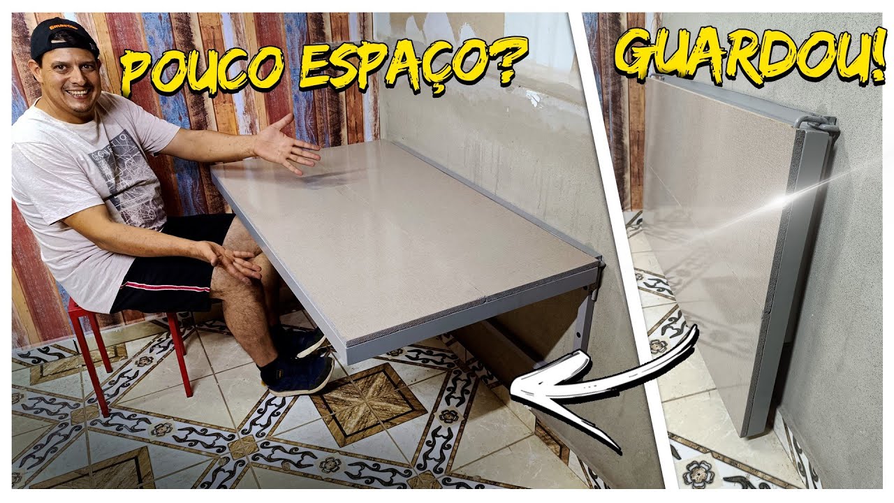 Quase Ninguém Conhece Esse Simples Mecanismo para Mesa Retrátil, Grande Mesa para Pequenos Ambientes