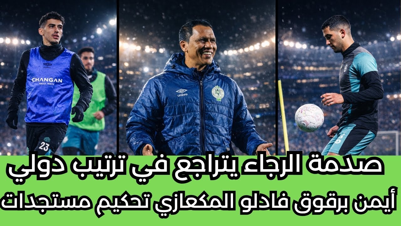 أخر أخبار الرجاء البيضاوي صدمة الرجاء يتراجع في ترتيب دولي برقوق فادلو المكعازي تحكيم مستجدات 