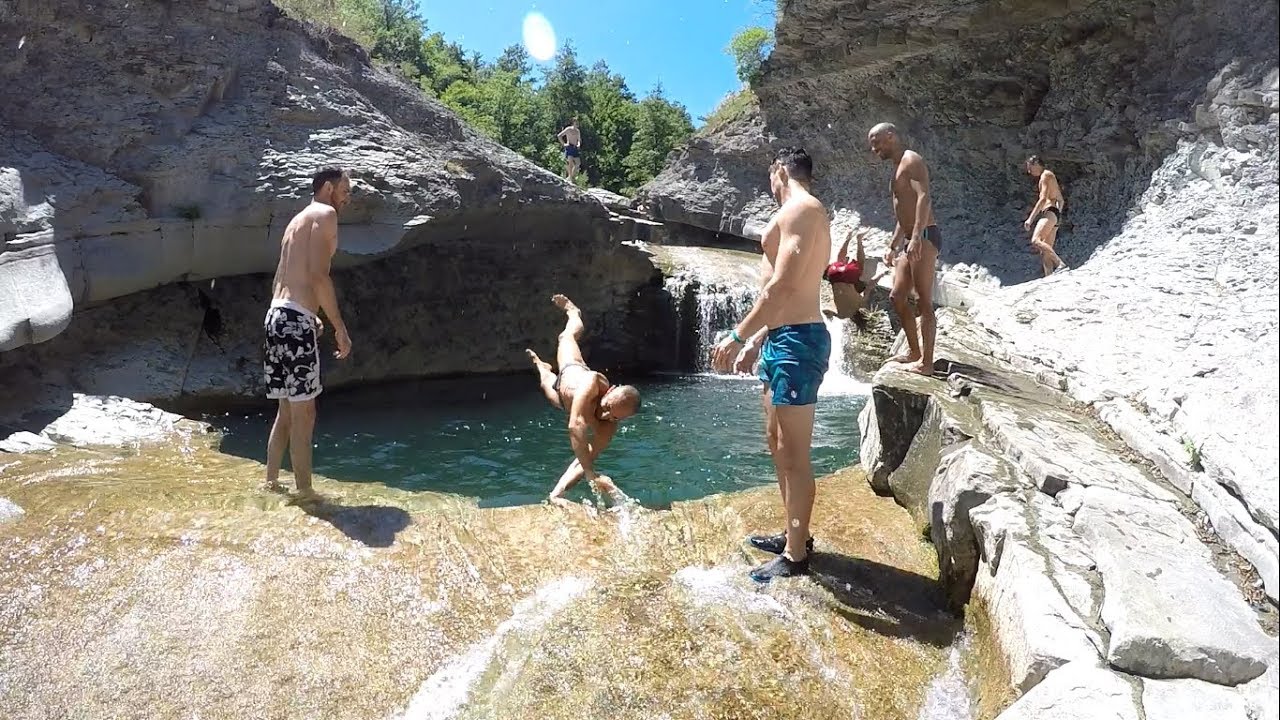 Pozze di Zerbale Santa Sofia (FC) fiume Bidente - Tuffi, scivoli naturali e scorci
