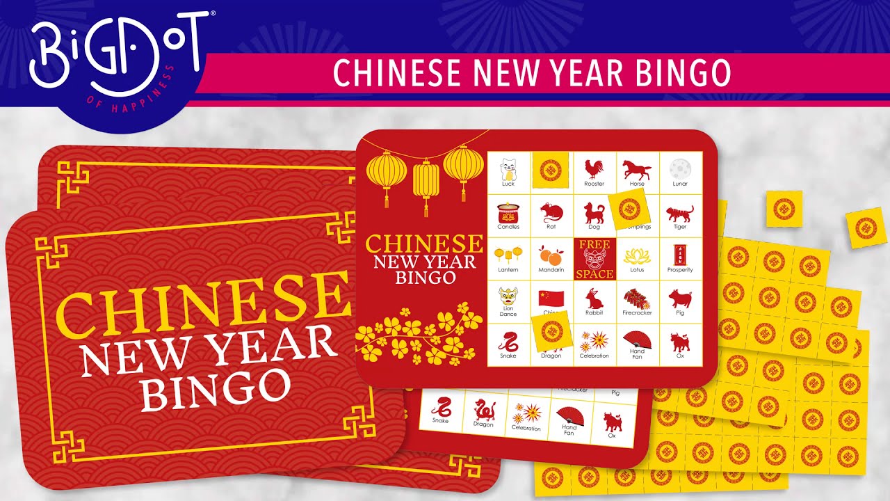 Chinese New Year - Bingo Cards and Markers - Party Bingo Game | Big Dot of Happiness