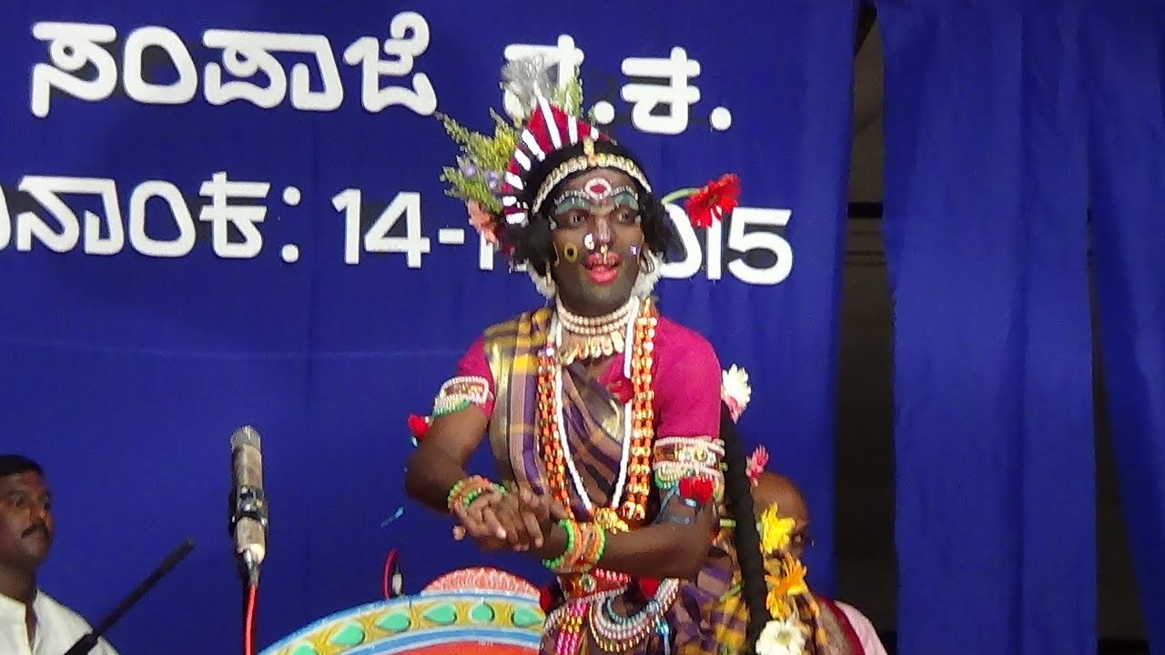 Yakshagana -- Gandharva kanye - 6 - Prajwal as Kaavalu Rakshasi - Hasya