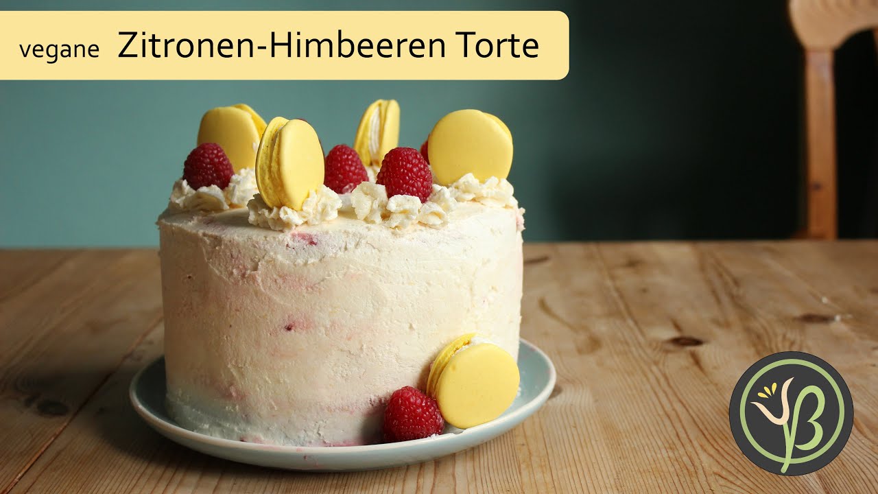 vegane Zitronen-Himbeeren Torte | super lecker und frisch | vegan backen mit Jule