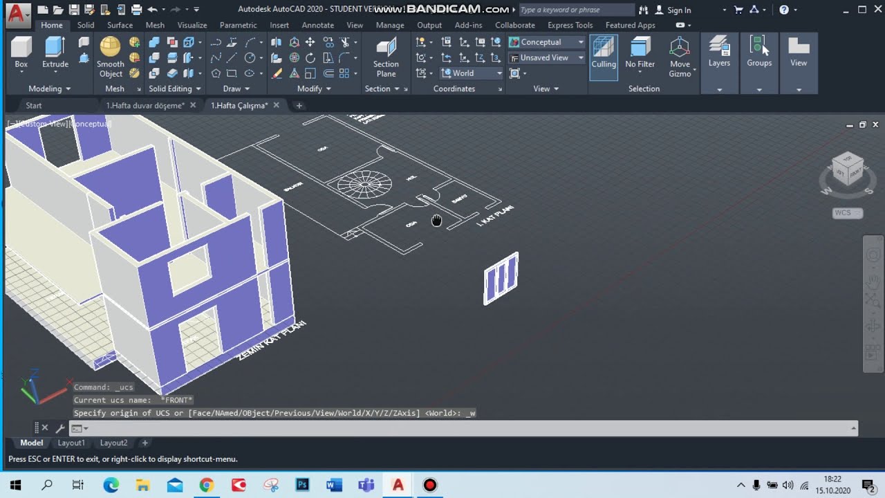 AutoCAD 3D Pencere Modelleme
