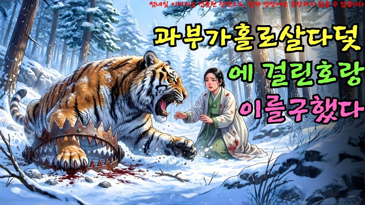 👉 과부가 홀로 살다 덫에 걸린 호랑이를 구했다… 몇 년 후 그 호랑이가 마을 전체를 구하다 | 야담 |옛날이야기 |민담 |전설 | 설화