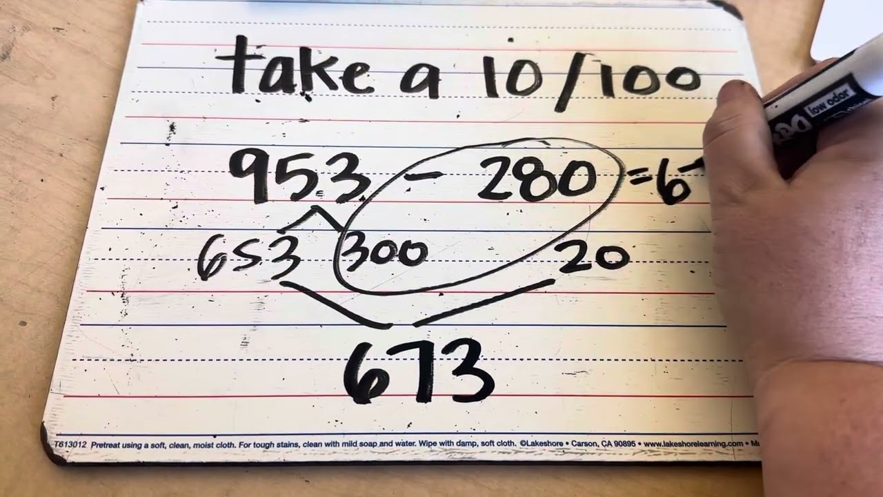 Take from 10/100 Strategy for Subtraction 