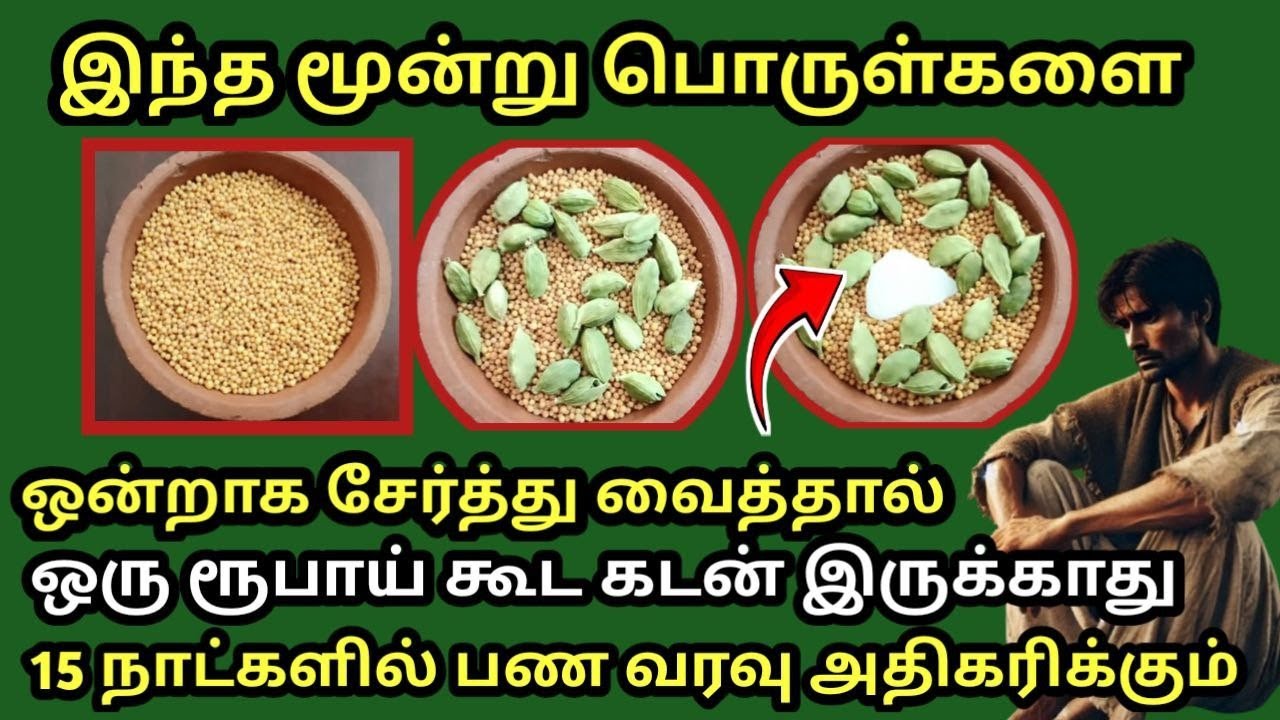🛑இந்த 3 பொருள்களை ஒன்றாக சேர்த்து வைத்தால் ஒரு ரூபாய் கூட கடன் இருக்காது கடன் அடையும் பணம் சேரும்
