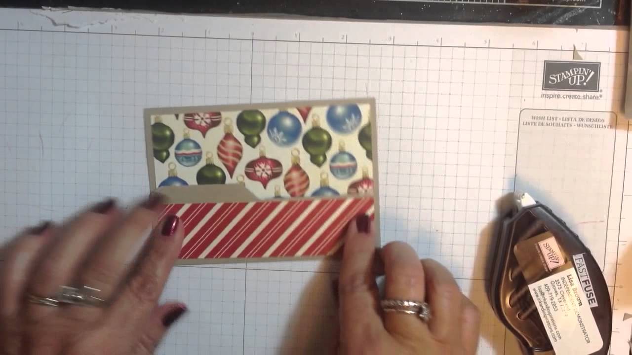 Stampin' Up! Christmas 2015 Home for Christmas Gift Card Holder