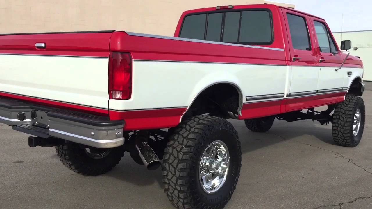 WWW.DIESEL-DEALS.COM LIFTED 1997 FORD F350 CREW XLT 4X4 ZF6 MANUAL 7.3 POWERSTROKE DIESEL
