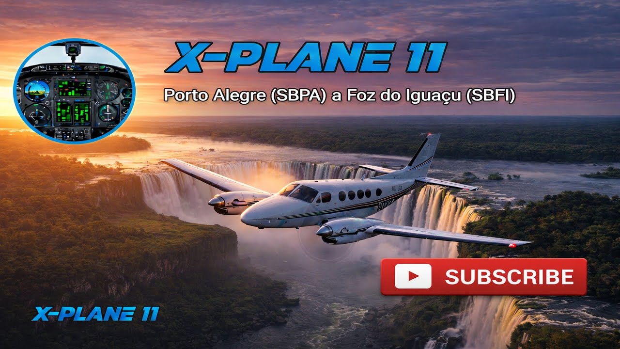 DE PORTO ALEGRE A FOZ DO IGUAÇU EM UM KING AIR C90B!