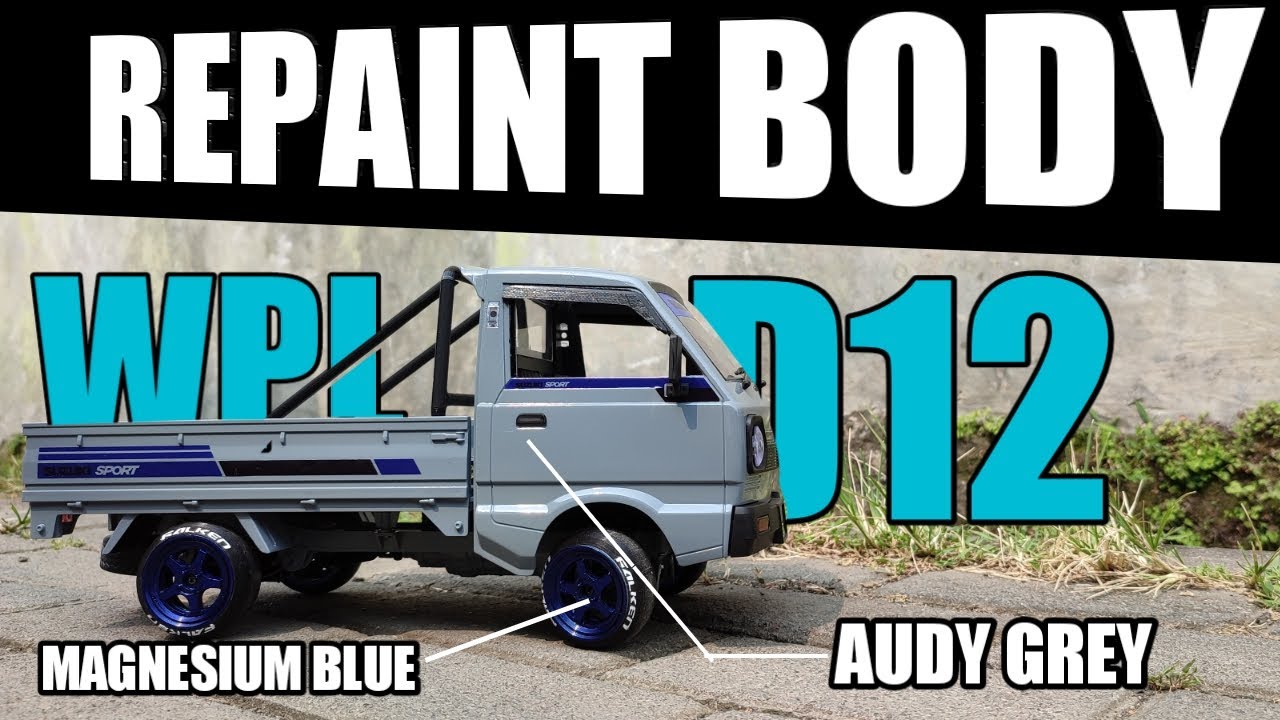 Repaint body rc wpl d12 suzuki carry pick up | Pake Cat Semprot
