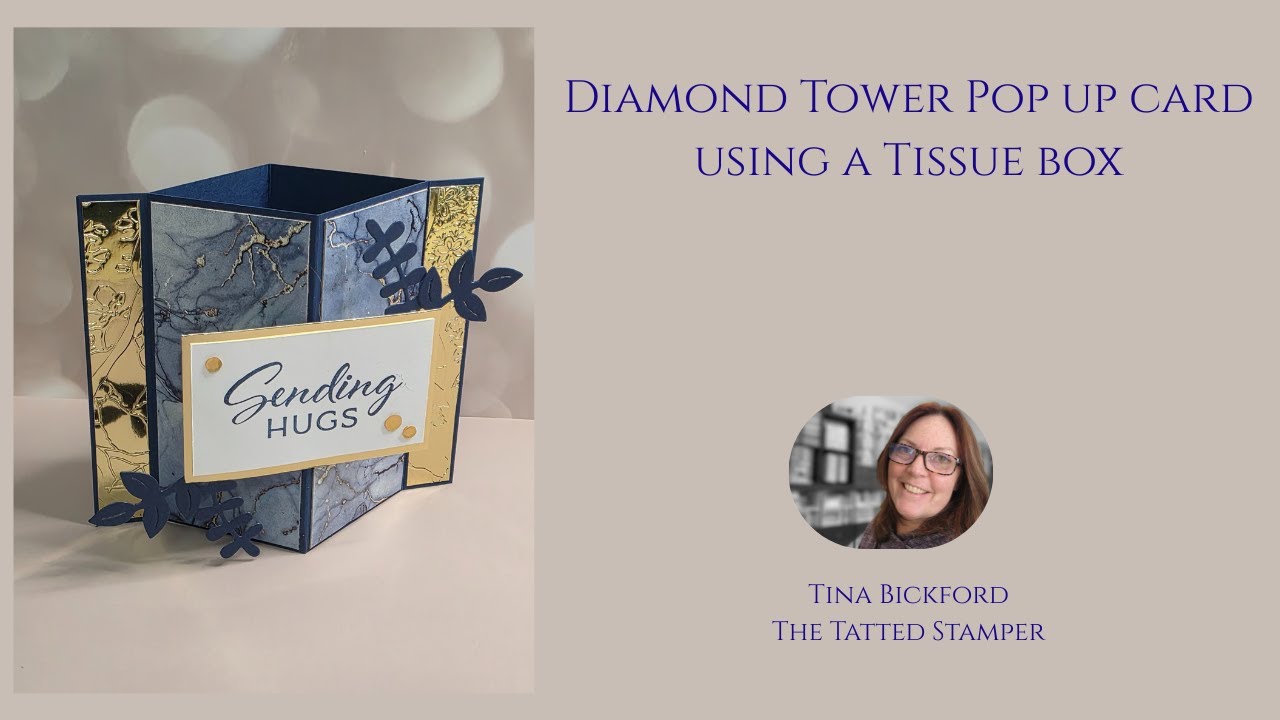 Diamond Tower Pop up card using Tissue box