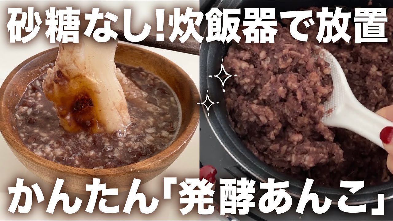【炊飯器で簡単】材料2つ！砂糖なしで甘い「発酵あんこ」｜The easiest way to make fermented bean jam in the world