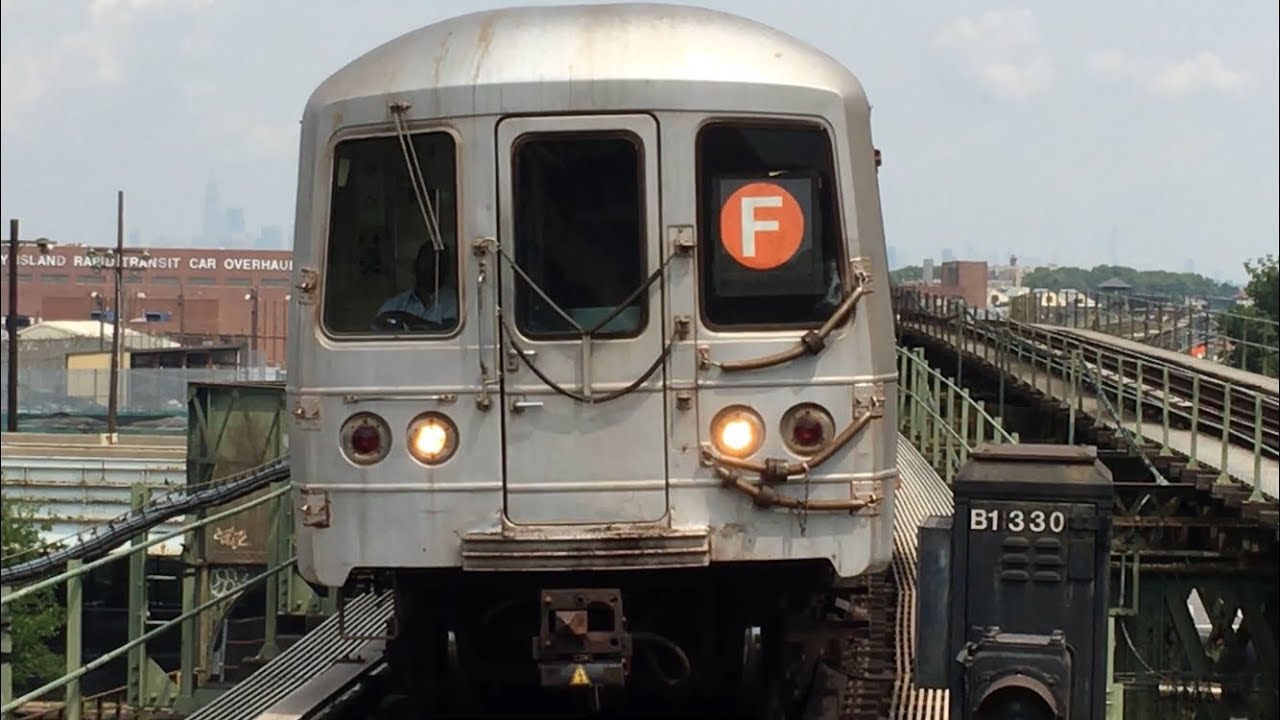 IND Culver Line: Manhattan and Coney Island bound (F) Trains @ Neptune Avenue (R46, R160A-2, R160B)