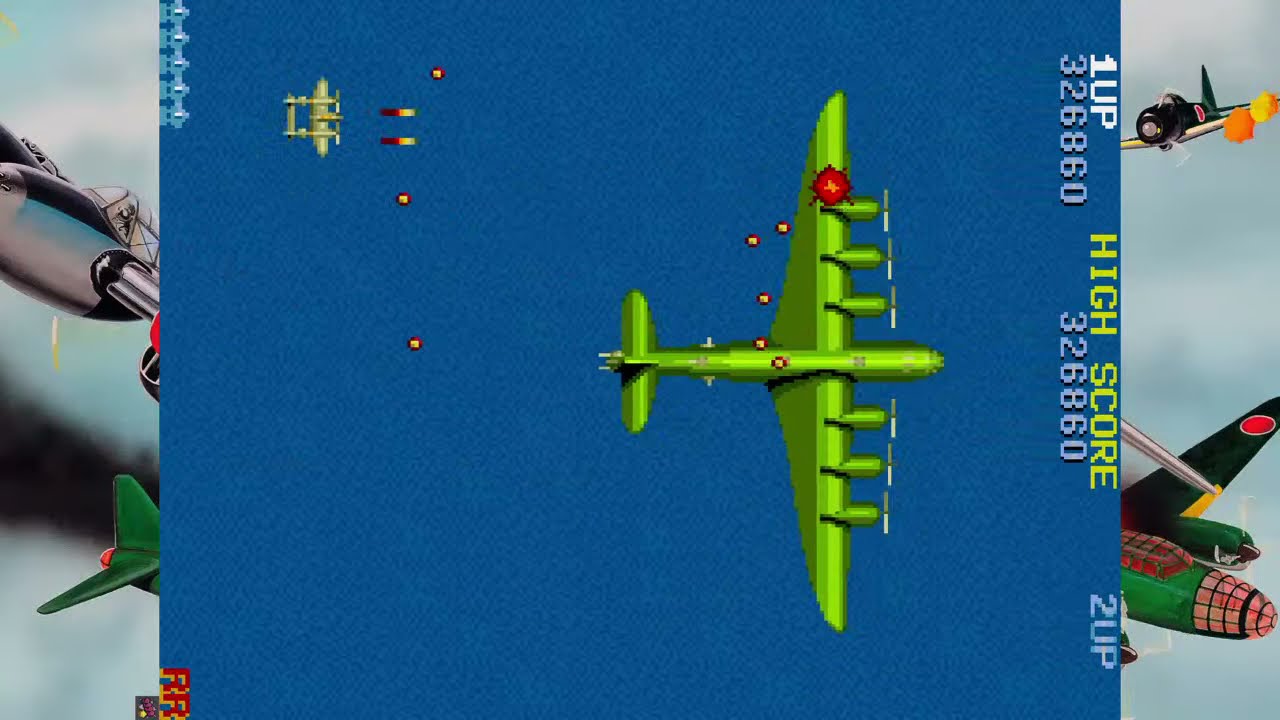 1942・カプコンアーケードスタジアム(PS4)・ハイスコアモード（縦画面）・1コインクリア