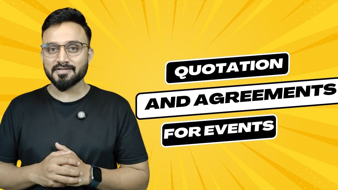 Quotations & Agreements for Events